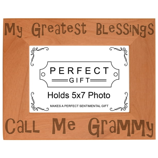 Gift for Grandma Blessings Call Me Grammy Laser Engraved Frame